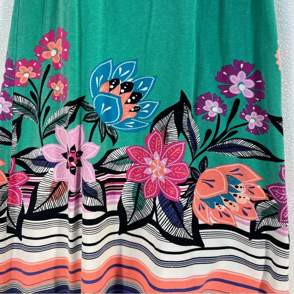 Gymboree Girls Dress Size‎ 6 – Floral Print Striped Sundress Sleeveless Summer